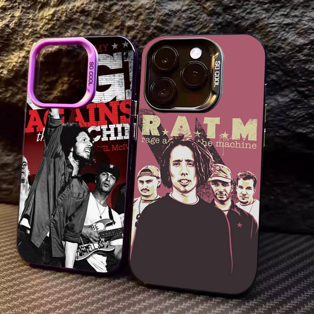 Классический чехол для телефона R-Rage A-Against The M-Machine Для iPhone 16 15 14 13 12 11 17 Pro MAX Plus Pro Матовый противоударный чехол