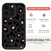 Черный защитный чехол с принтом розового леопарда для iPhone 14/15/16/17 Pro Max