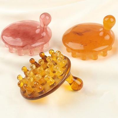 Антистатическая смоляная массажная меридианная щетка Массажный инструмент Портативная щетка для живота и кожи головы Разогрев живота Массаж ног