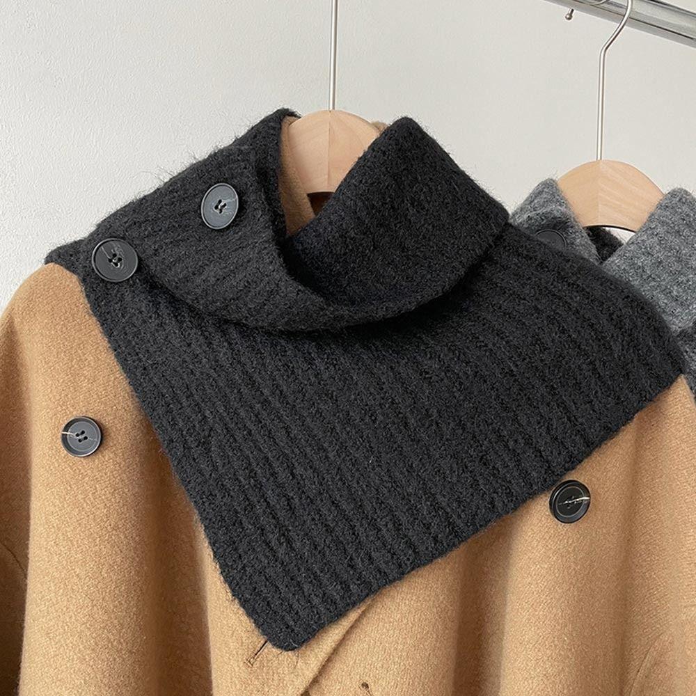 Knitted Knitted Scarf Solid Color Neck Warmer Fashion Cross Scarf Women