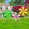 Ветряные вертушки для сада, декоративные вертушки для газона, нержавеющая декоративная ветряная мельница, садовый колышек для патио, балкона, украшения газона