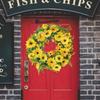 Artificial Sunflowers Wreath for Front Door Farmhouses Wedding Holiday Decorations, Front Door Wreath Spring Wreath
