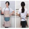 Women's Waterproof & Oilproof Korean-Style Cooking Apron - Fashionable, Wipeable Smock for Kitchens