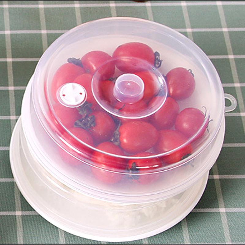 Japan KOMEKI Microwave-Safe Oil-Tight Lid - Multipurpose, Transparent, Easy-to-Clean, Heat-Resistant PP Round Cover