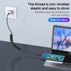 USB Charging Cable Spring Coiled USB To Type C Extension Cord Fast Charging Cable Type C Charge Cable For Tablet Phones Laptop