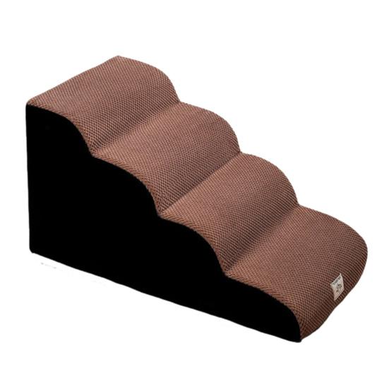 Лестница для маленьких собак, изогнутые ступеньки для собак, комнатная рампа для щенков и пожилых питомцев, моющаяся