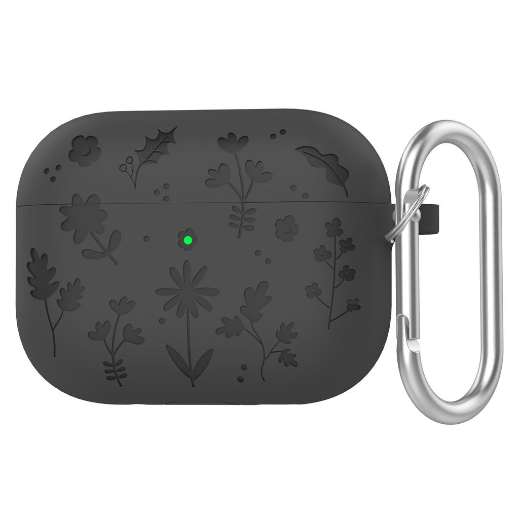 Для AirPods Pro 3 Милый защитный чехол с гравировкой цветка Мягкий силиконовый чехол с полной защитой Противоударный чехол против царапин для AirPods Pro 3