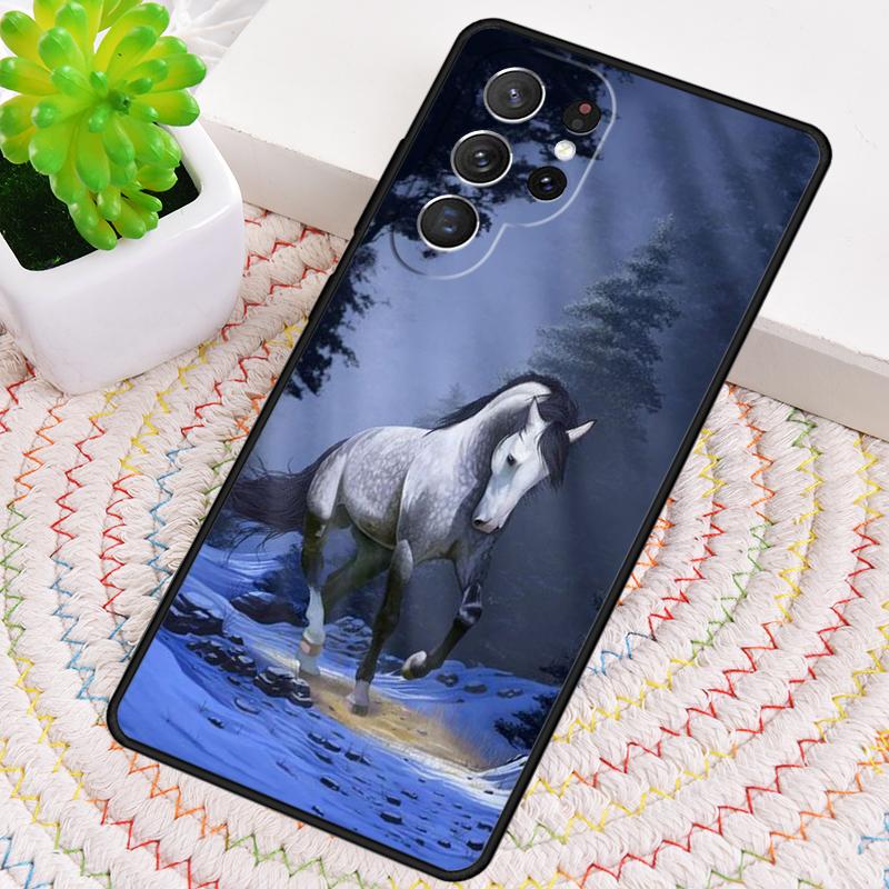 Чехол из ТПУ для телефона с изображением бегущей лошади для Samsung Galaxy note 10 pro S26 S25 S24 S23 S22 Ultra Plus S21 FE S20 Ударопрочный чехол