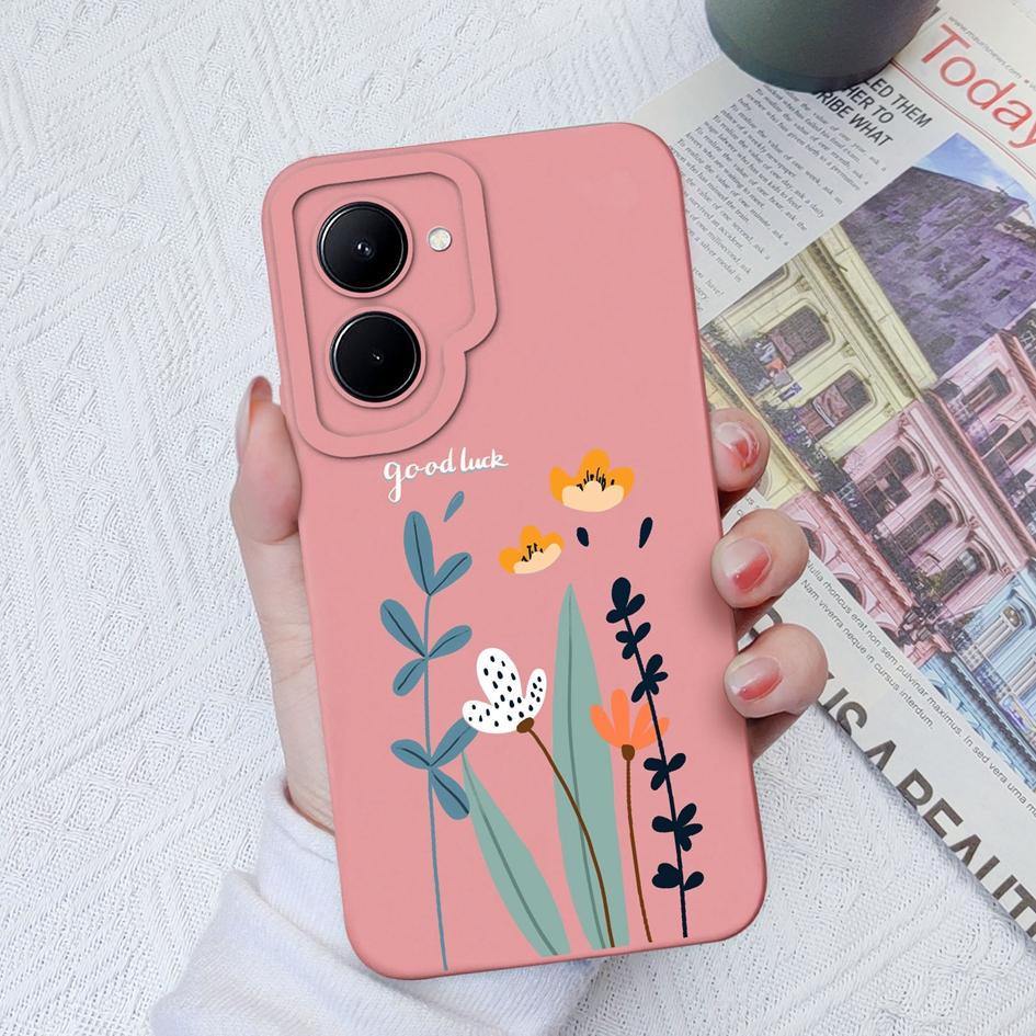 Для OPPO Realme GT Neo2 3 C33 C55 C35 C20 C30 C31 Чехол Модный чехол с цветком авокадо Защитный квадратный жидкий силикон Мягкий ТПУ для Realme Funda Coque Бампер