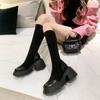 Fashion Boots Sleeve Women's 2024 Summer Thin New Thick Sole Long Boots Matsutake Heel Elastic Boots