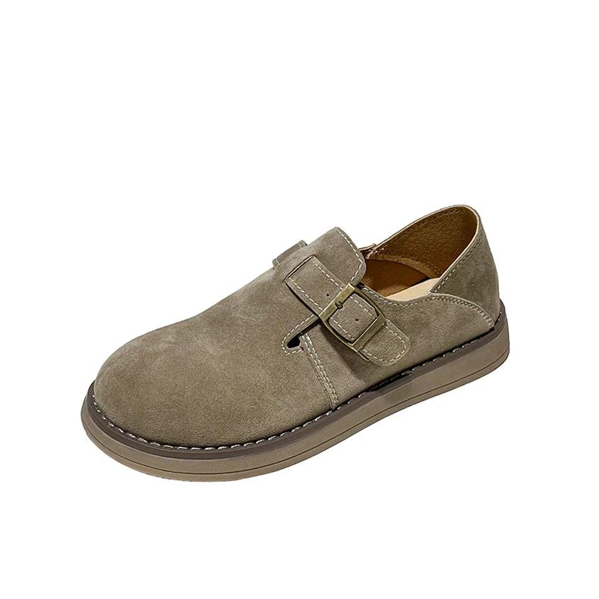 Женская обувь Рим женские балетки повседневные теплые балетки женские пряжки круглый носок мягкая подошва уличные туфли женские Zapatos