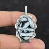 Подвеска Pinolith Jasper, оригинальный кулон из драгоценного камня, дизайнерское украшение ручной работы, кулон из стерлингового серебра 925 пробы, уникальный стиль, кулон, подарок для друга