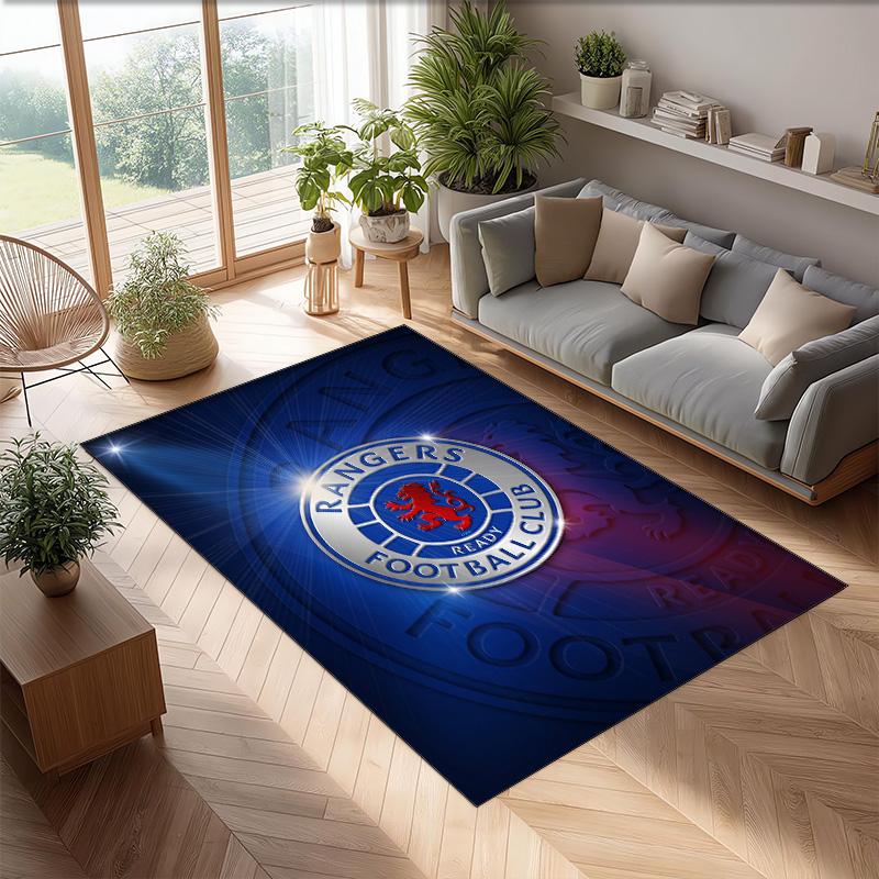 Rangers FC Футбол Футболный Узор Мягкий Ковер для Зоны Нескользящий Ковер для Пола в Помещении Спортивный Декоративный Коврик для Спальни