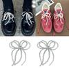 6Pcs Beaded Pearls Bowknot Shoe Buckles Stylish Butterfly Footwear Decorations Unique Shoe Accessories for Women