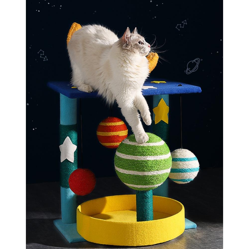 Космическая капсула когтеточка для кошек кошачье гнездо интегрированная кошачья маленькая квартира сизалевая кошачья полка кошачий когтеточ столбик дерево не занимает кошачьи игрушки