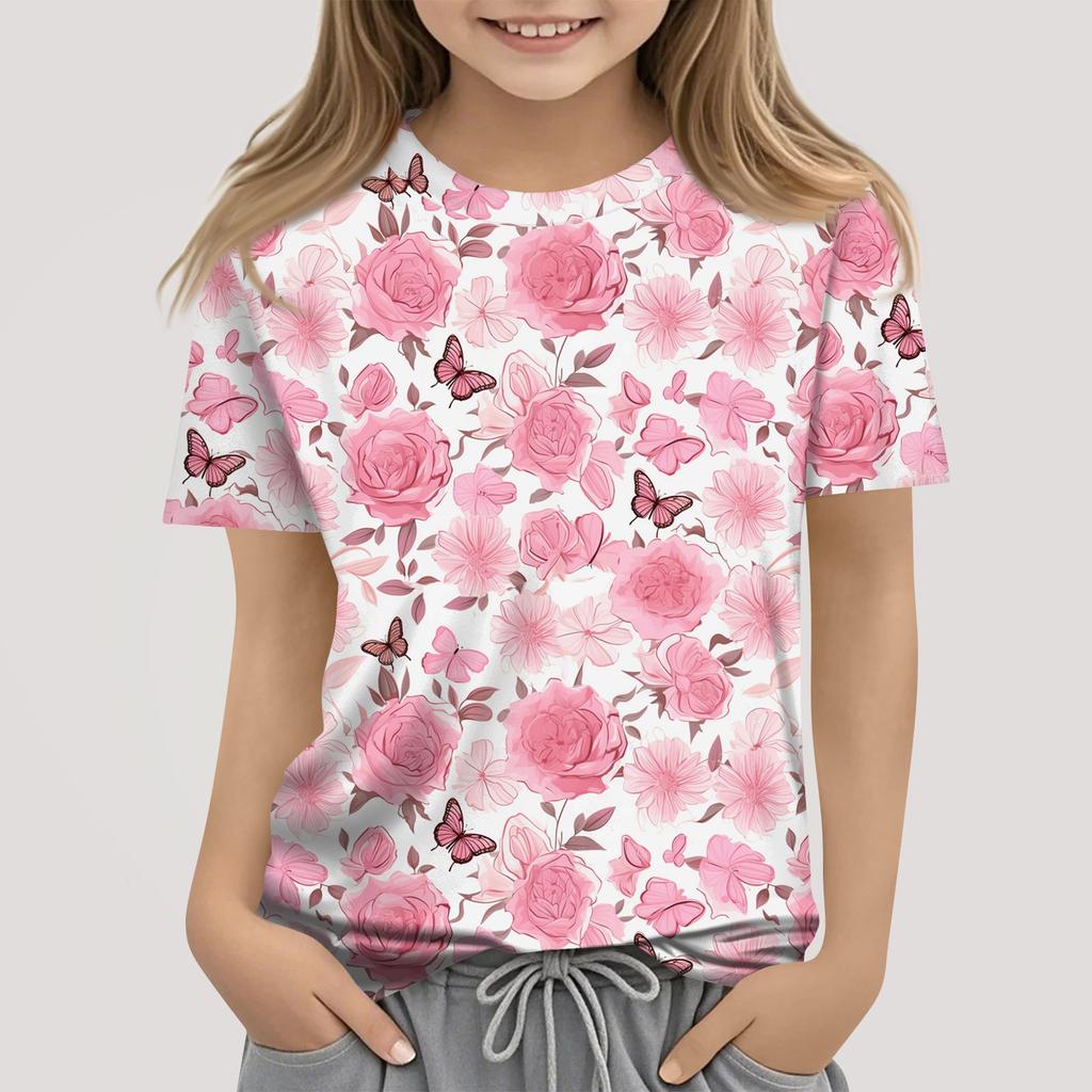 Футболки для малышей, девочек и мальчиков, детские футболки с короткими рукавами и принтом для мальчиков и девочек