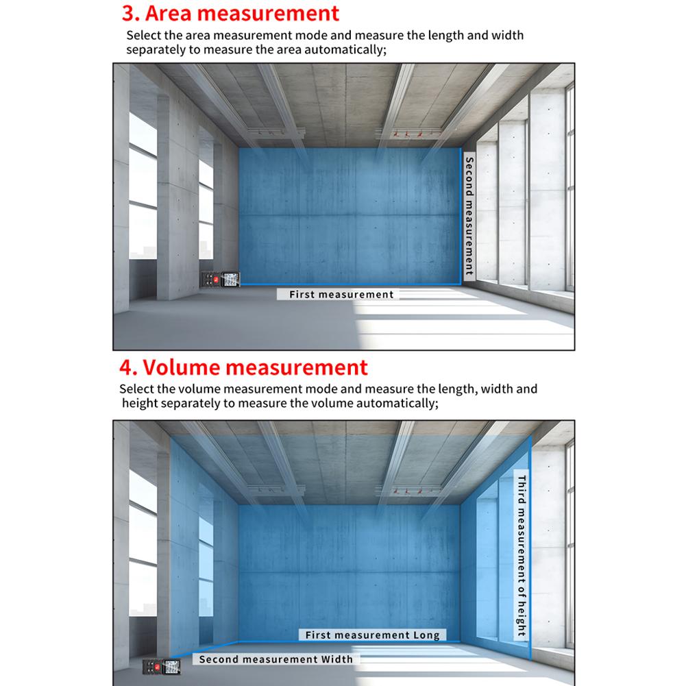 Интеллектуальный лазерный дальномер, цифровой лазерный дальномер с одной непрерывной областью объемов
