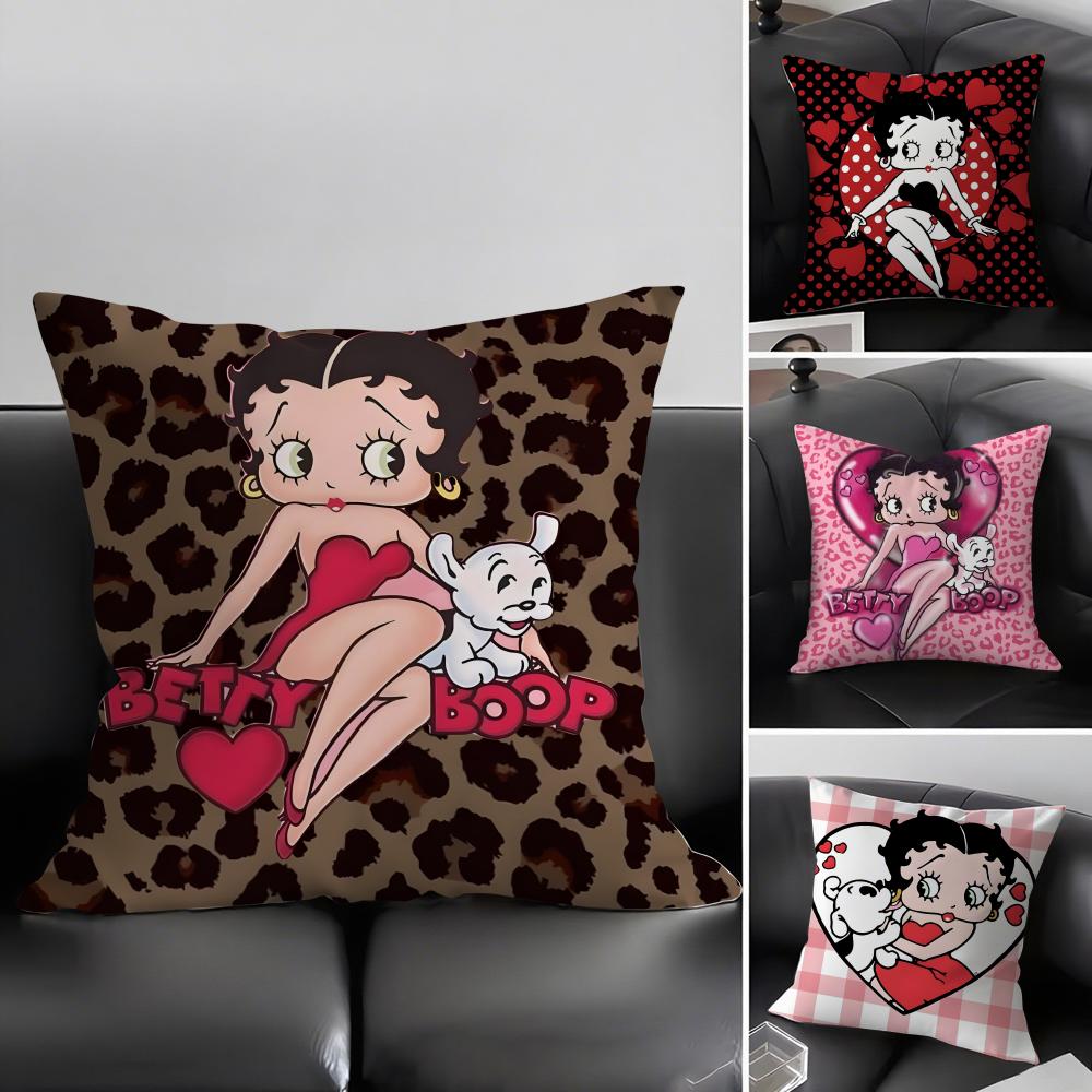 BBetty BoopP Fashion Cushion Cover Pillowcase Ultra Soft Skin Friendly Fabric Cloud Like Comfort Concealed Zipper