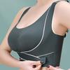 Спортивный бюстгальтер с боковой застежкой спереди для женщин, беспроводной, для коррекции осанки, с полной чашкой, пуш-ап