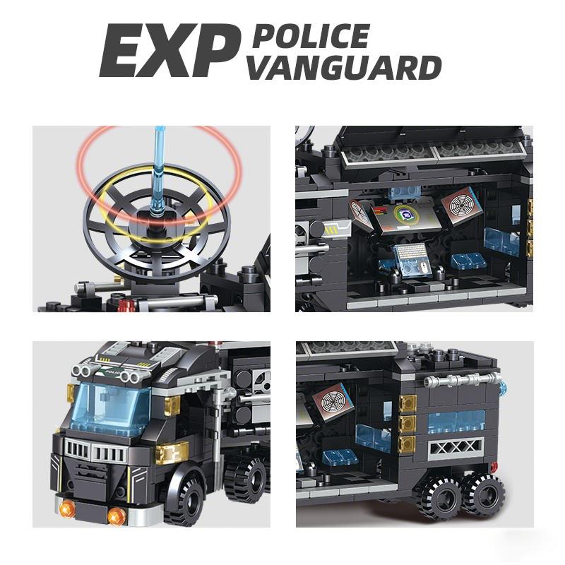 Городской полицейский участок Команда SWAT Военный набор Строительные блоки Машина Боевой робот DIY Игрушка для детей Подарки на день рождения для мальчиков