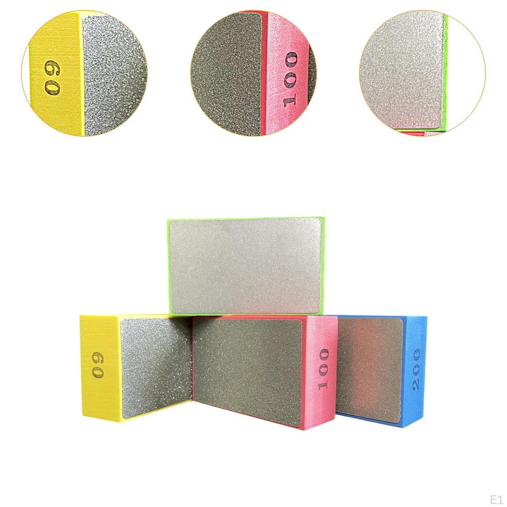 4 ручных полировальных круга для многоразовых шлифовальных блоков, идеально подходят для металла и камня