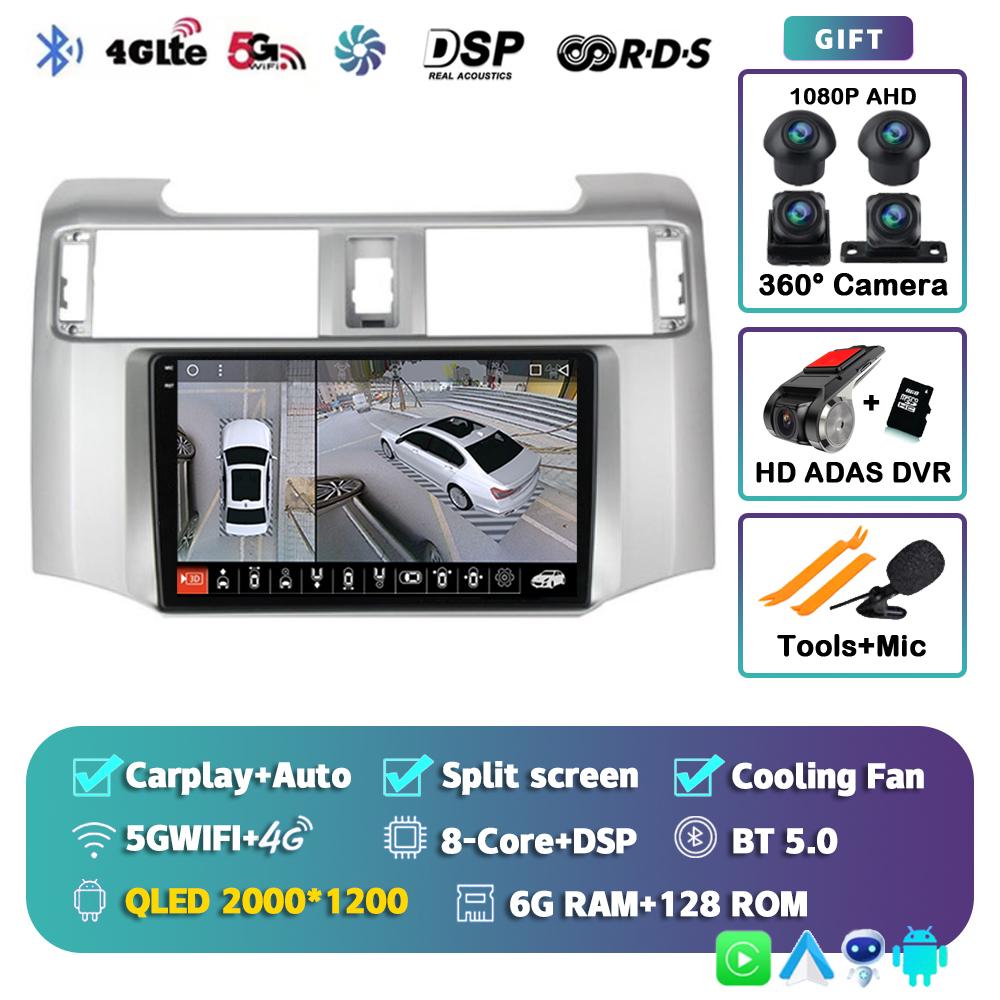 Android 14 Carplay Car Radio для Toyota 4Runner 4 Runner 2014 2015 2016 2017 2018 2019 Мультимедийный видеоплеер GPS 2Din Stereo
