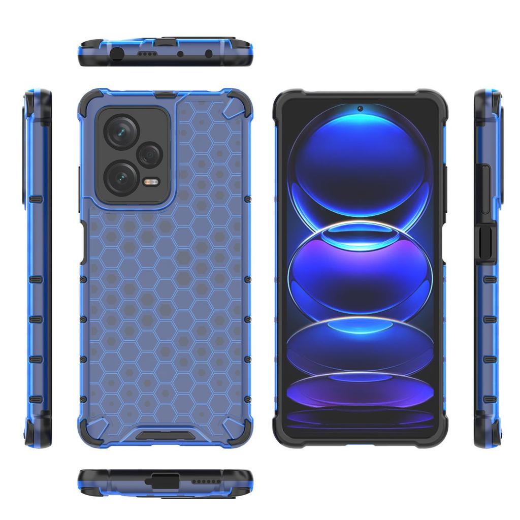 Honeycomb Hybrid Rugged Case for Xiaomi Redmi Note 12 Pro+ - Blue