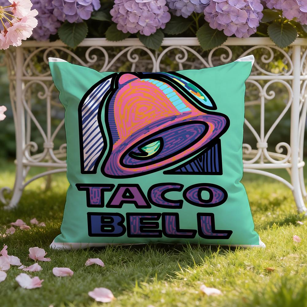 Мексиканский вкус T-Taco B-Bell Наволочка для подушки Домашняя и автомобильная Двухцелевая наволочка: Двусторонняя конструкция для максимального комфорта