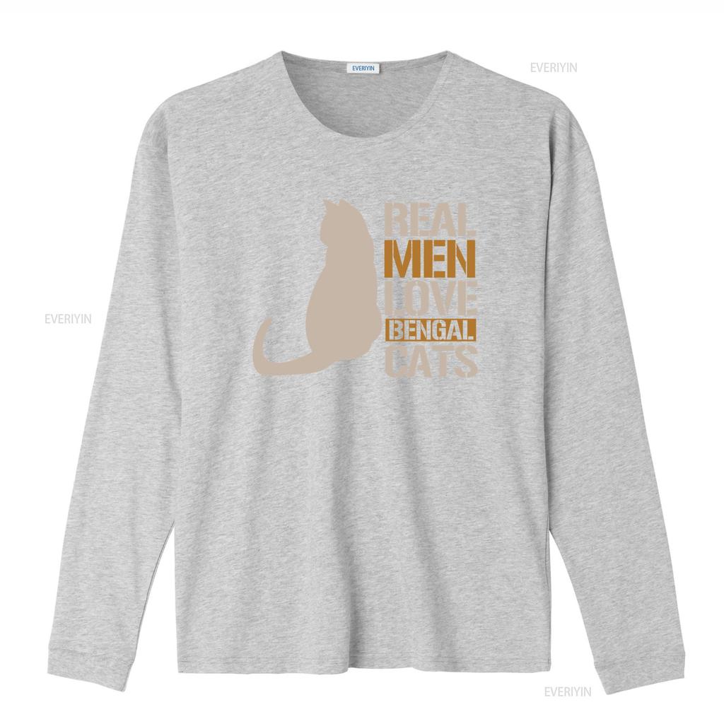 Cat Dad T Shirt Owner Bengal Real Men Love Cats vintage Washed designer clothes Stylish homme Casual Breathable Unisex