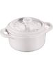 Staub Cocotte Round White Heat Resistant Storage Container Microwave Safe Japanese Ceramic Cocotte Round "Mini 10cm" [Authorized Product] 40511-083
