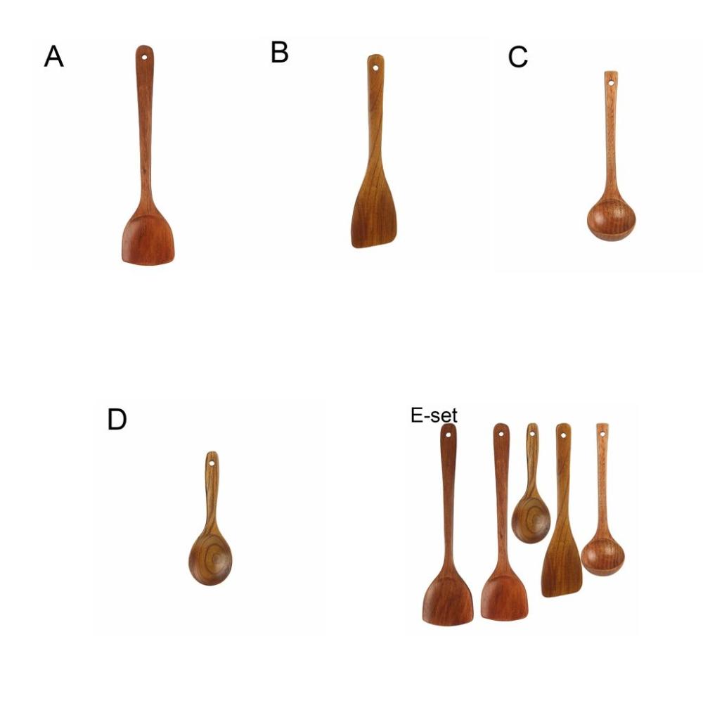 Kitchenware Home Kitchen Natural Bamboo Salad Shovel Cooking Spatulas Wood Utensils Wooden Spoons