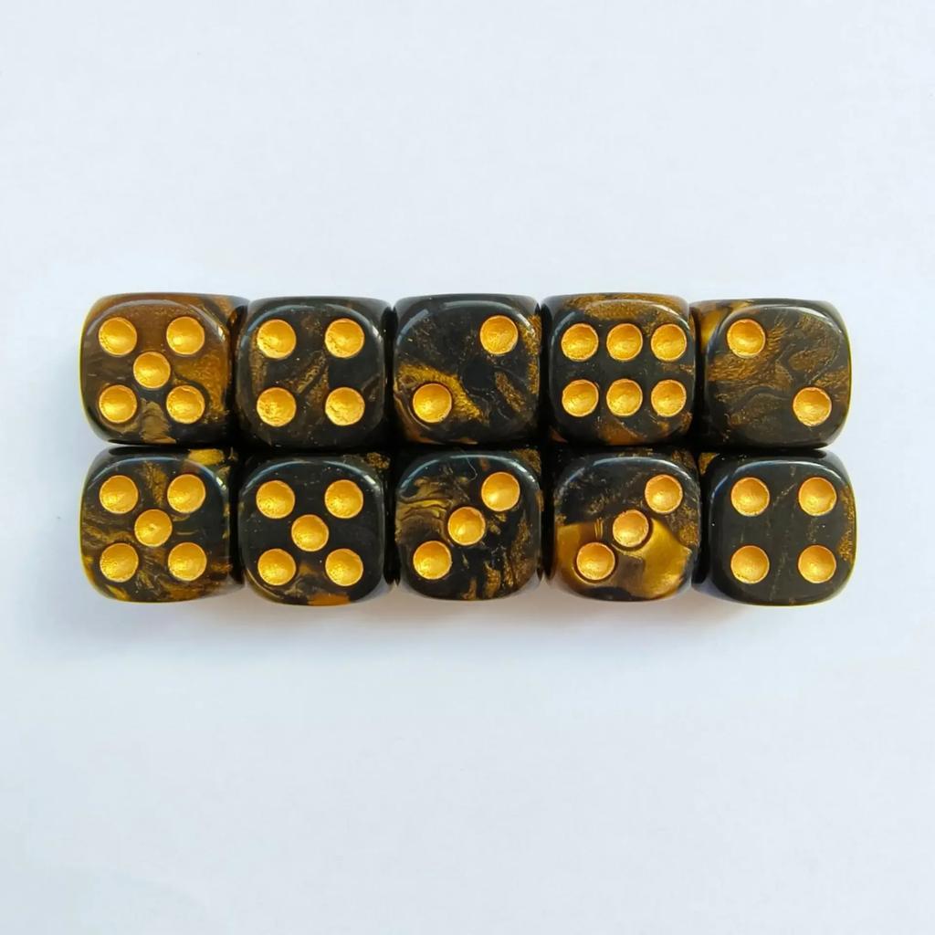 10 шт./набор 16 мм разноцветные игральные кости акриловые цифровые игральные кости для Dnd Rpg Cthulhu Running Team настольная игра настольная игра Dnd Dice Set