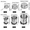 Портативный для путешествий на открытом воздухе Складной стакан из нержавеющей стали Выдвижные телескопические складные чашки с брелоком