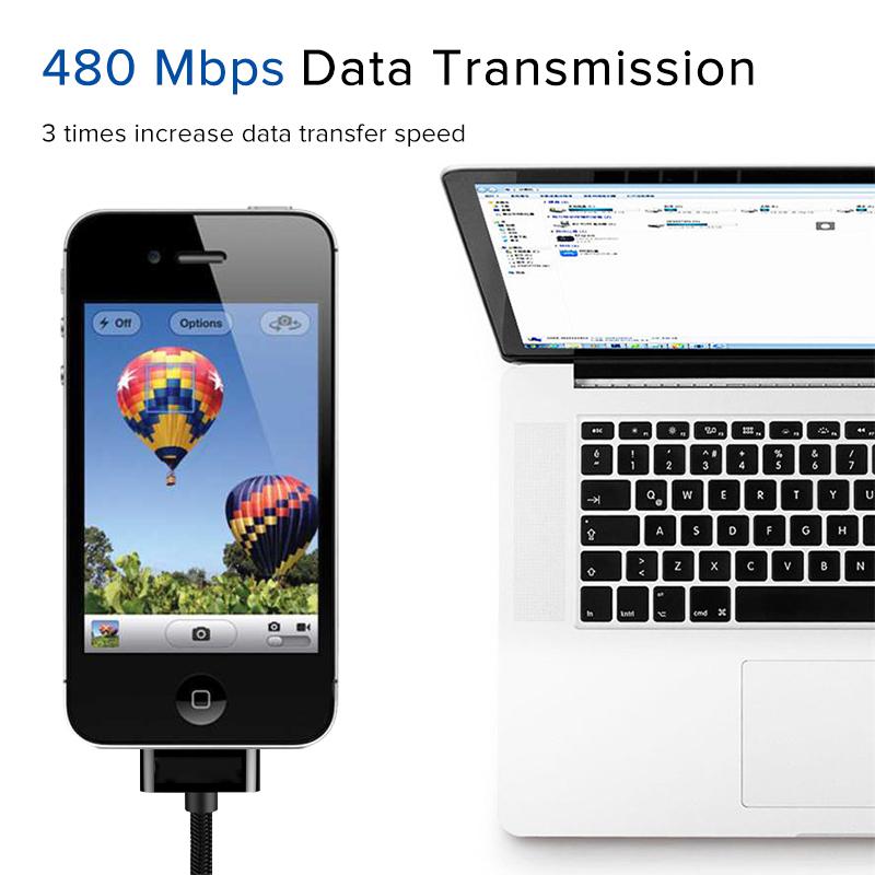 USB-кабель для зарядки данных 1 м для iPhone 4 4s и iPad 2 3