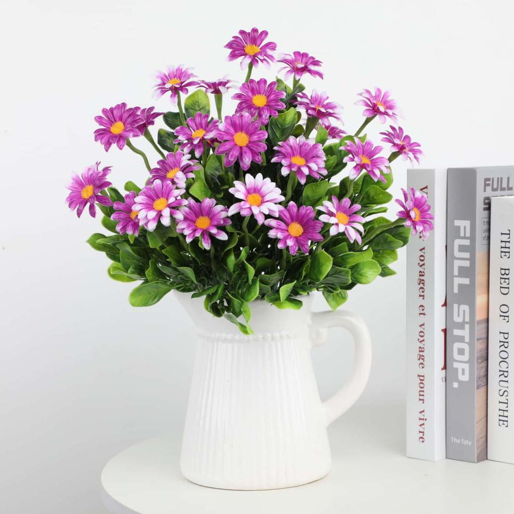 5/10 шт. Реалистичный искусственный букет маргариток Устойчивый к УФ-лучам Искусственный цветок для дома, сада, отеля, офиса Весенне-летний уличный декор