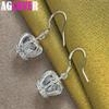925 Sterling Silver AAA Zircon Crown Drop Earrings Jewelry