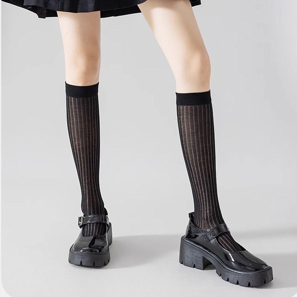 Хлопковые чулки до бедра тонкие высокие носки повседневные леггинсы