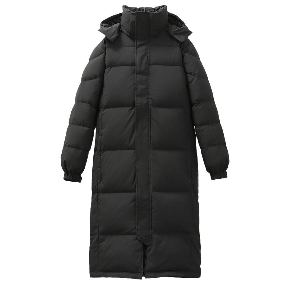 Женское осенне-зимнее утолщенное пальто средней длины длиной выше колена, пуховое пальто свободного размера