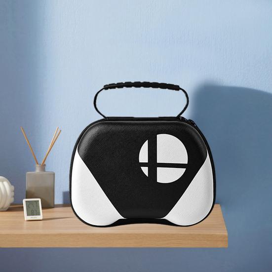 Противоударный жесткий дорожный чехол для контроллера из ЭВА, беспроводной геймпад с сетчатым карманом, фиксирующий ремень, универсальная защитная сумка с ручкой