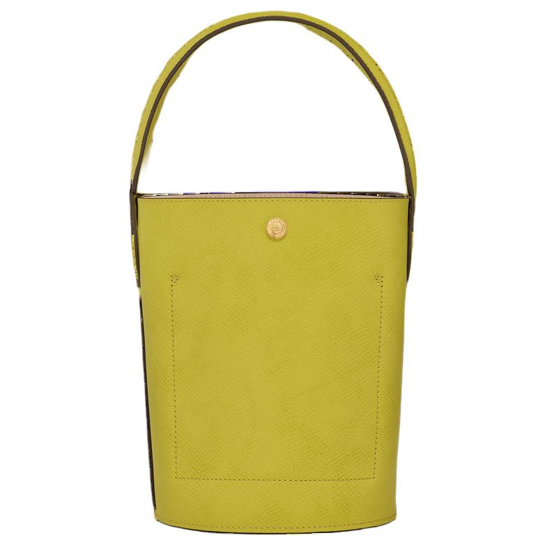 Longchamp Épure Логотип Застежка-кнопка Кожаная Сумка-ведро Маленькие Женские Сумки Киви-Зеленый 10161HYZ036