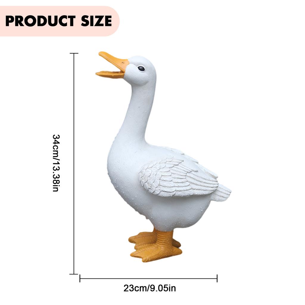 Garden Lighted Sculpture Solar Duck Squirrel Fountain Figurine Resin Duck Fountain Waterfall Statue Home Outdoor Landscape Decor