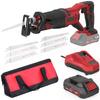 20V Cordless Reciprocating Saw 2.0Ah Lithium Battery Pack 0-3000RPM Variable Speed 6 Saw Blades UK