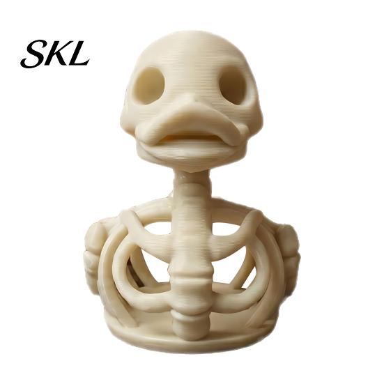 Gothic Desktop Decor 3D Printed Skeleton Duck Figurine, Statue, Animal Sculpture Archaeological Figure for Halloween Party Props & Unique Home Display