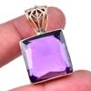 Подвеска из натурального африканского аметиста из стерлингового серебра 925 пробы 1,50 дюйма R6G93