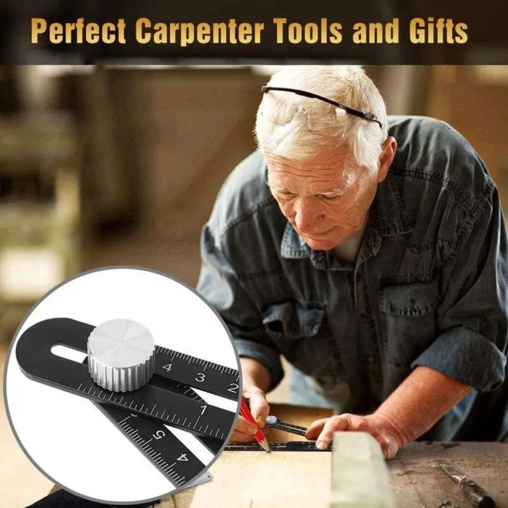 Высокоточная многоугольная измерительная линейка Дюймы и сантиметры Складная линейка Деревообработка