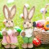 Easter Bunny Straw Figurine Decoration 35cm Easter Straw Easter Bunny Figurine Home Garden Wedding Party Decoration