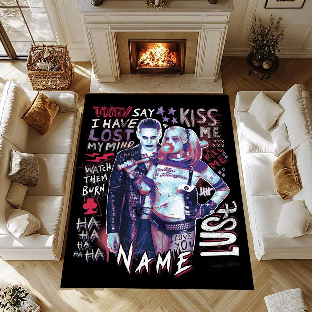 Warnermedia (5) Customize your name rug, office chair cushion, home bedroom living room gift.