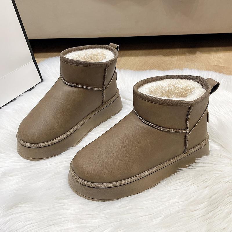 Модные роскошные зимние женские ботинки, короткие плюшевые теплые зимние ботинки, повседневная обувь, новые ботильоны «Челси», женские ботинки на плоской платформе