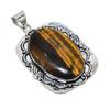 Подвеска ручной работы из стерлингового серебра 925 пробы с натуральным тигровым глазом 2,52 дюйма c6U65