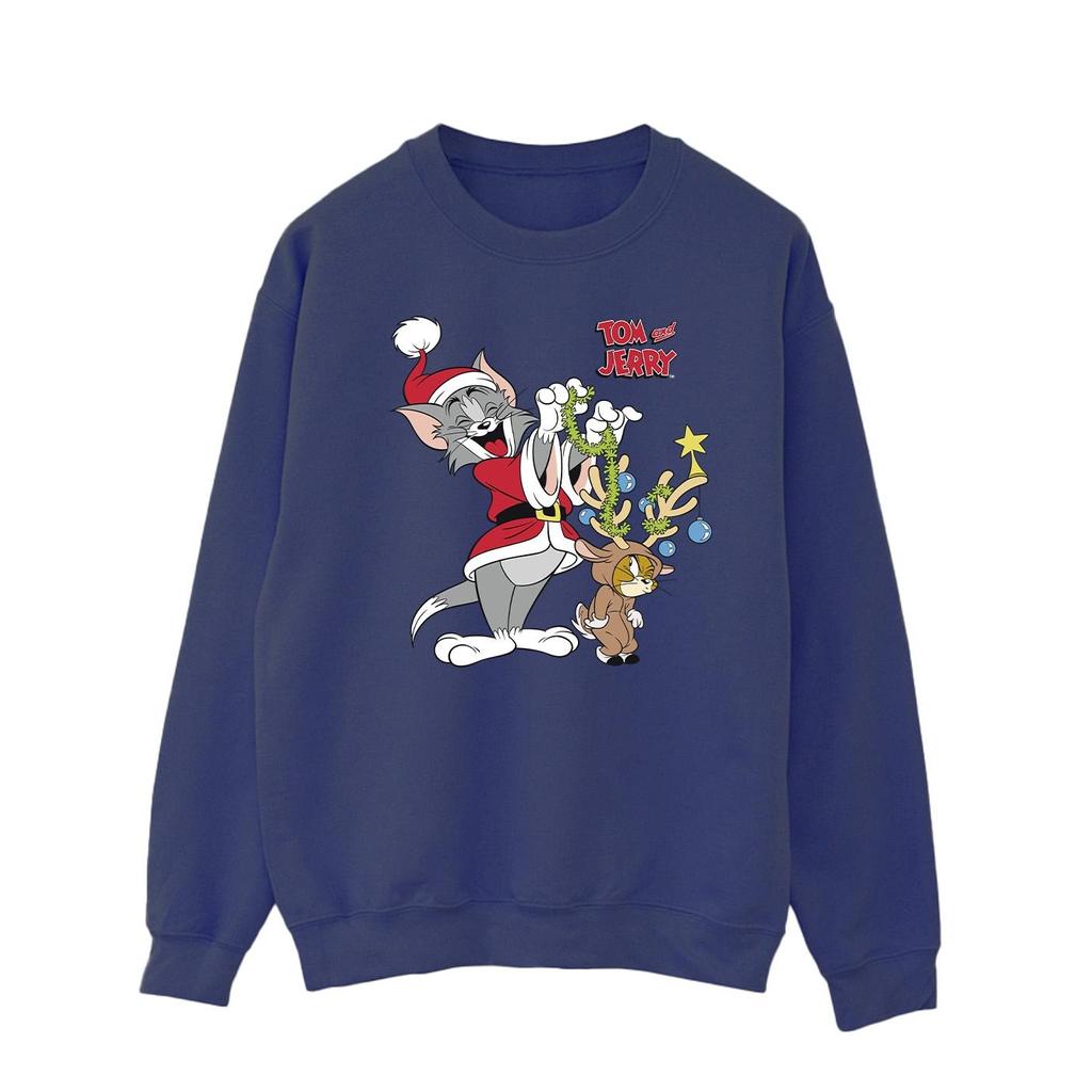 Tom & Jerry Mens Christmas Reindeer Sweatshirt